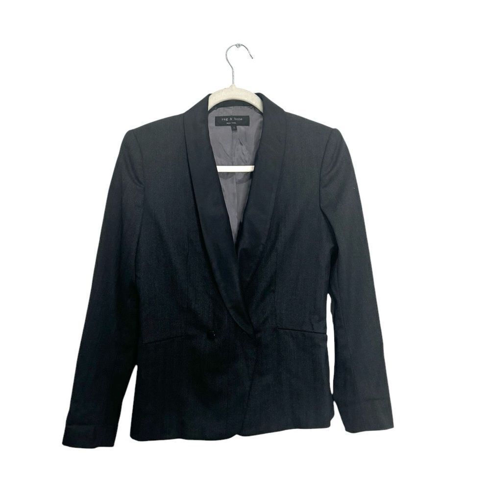 Rag & Bone Tuxedo Blazer In Charcoal Black - image 2